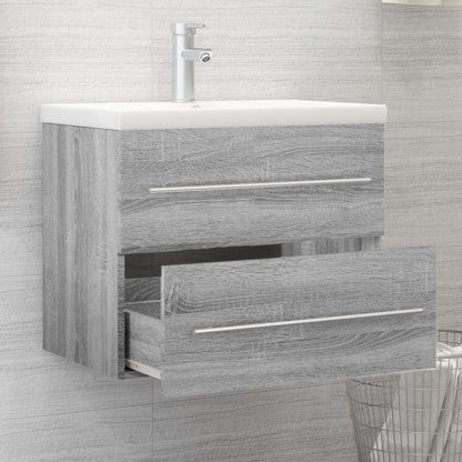 Wastafelkast 60X38,5X48 Cm Bewerkt Hout Eikenkleur 60 x 38.5 x 48 cm Grijs sonoma