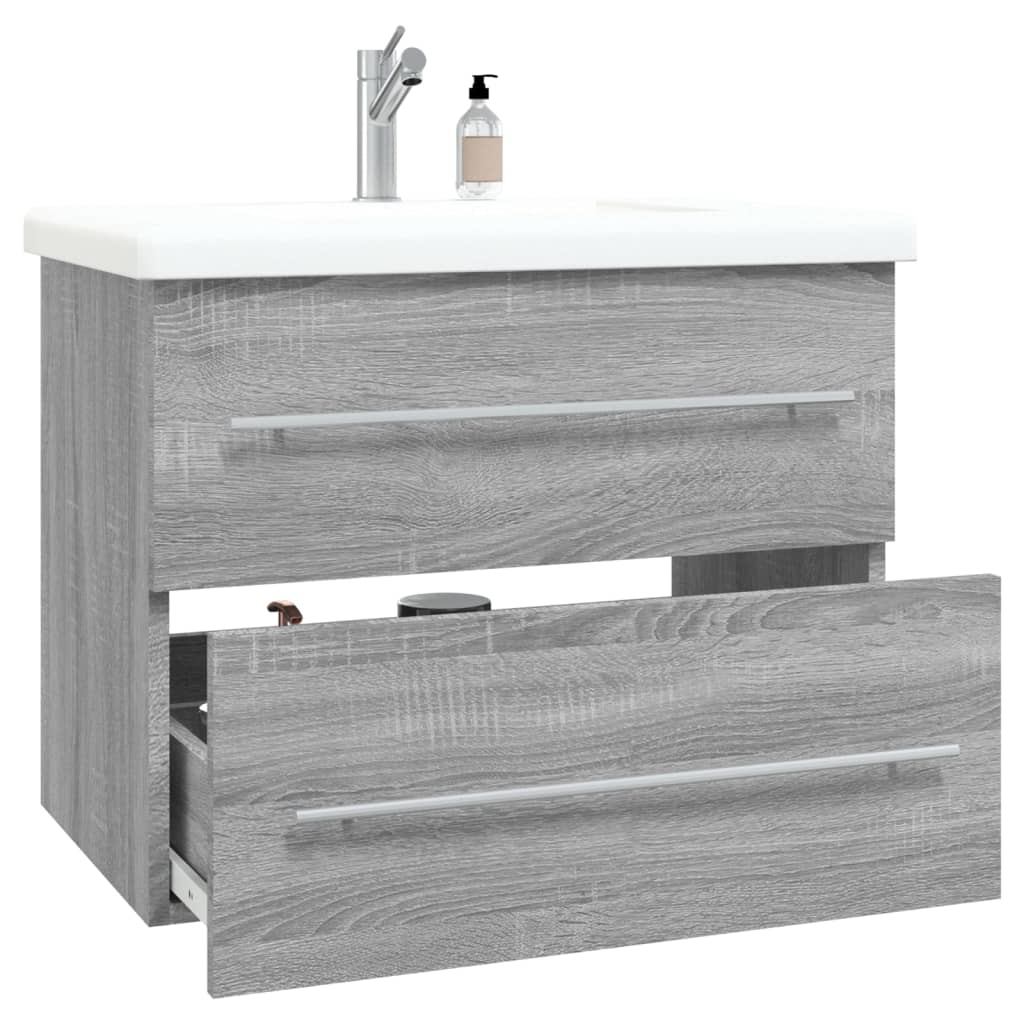 Wastafelkast 60X38,5X48 Cm Bewerkt Hout Eikenkleur 60 x 38.5 x 48 cm Grijs sonoma