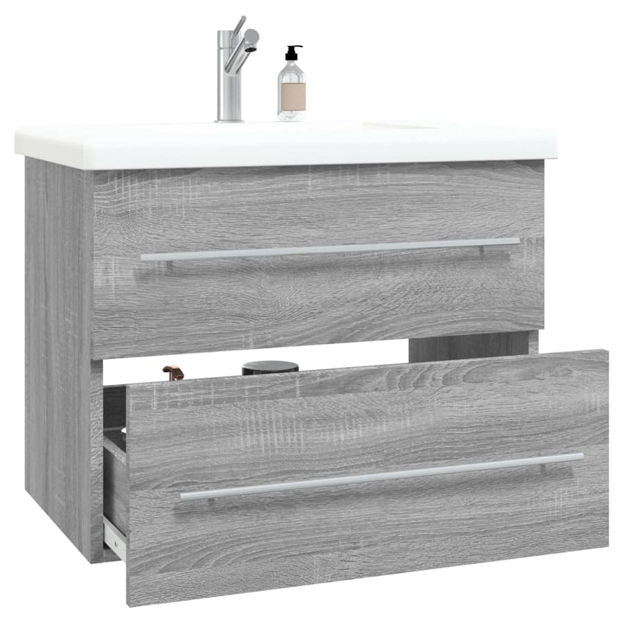 Wastafelkast 60X38,5X48 Cm Bewerkt Hout Eikenkleur 60 x 38.5 x 48 cm Grijs sonoma