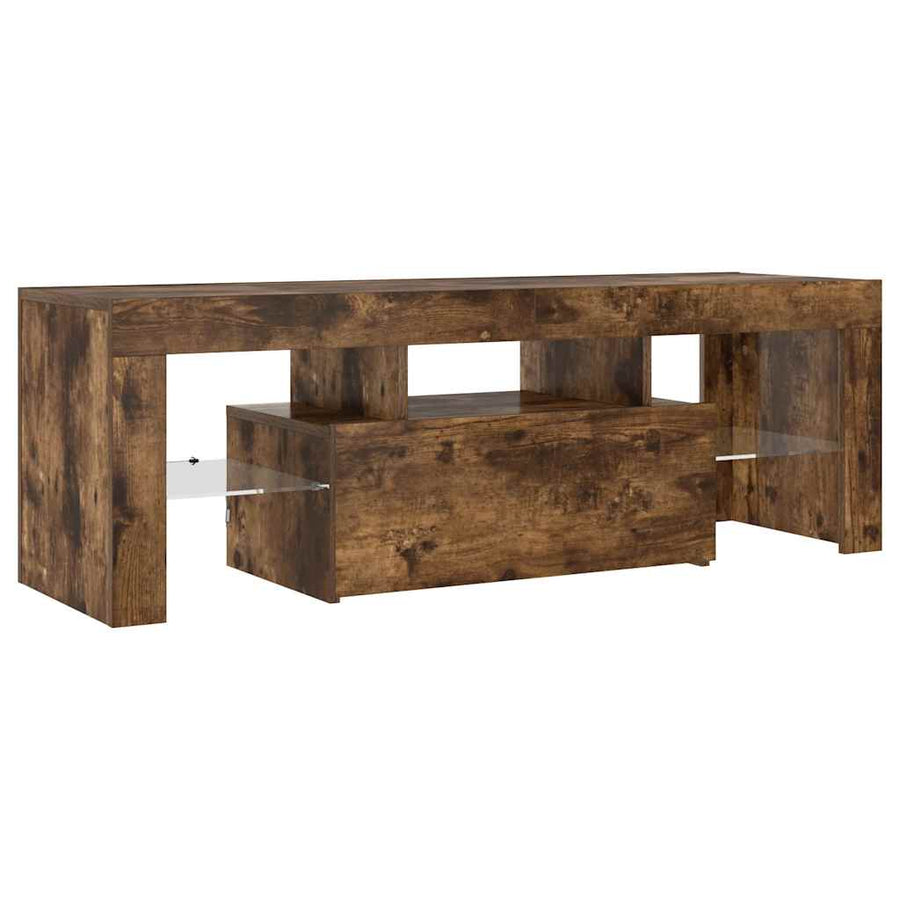Tv-Meubel Met Led-Verlichting 120X35X40 Cm Gerookt Eikenkleurig