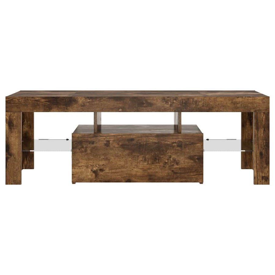Tv-Meubel Met Led-Verlichting 120X35X40 Cm Gerookt Eikenkleurig