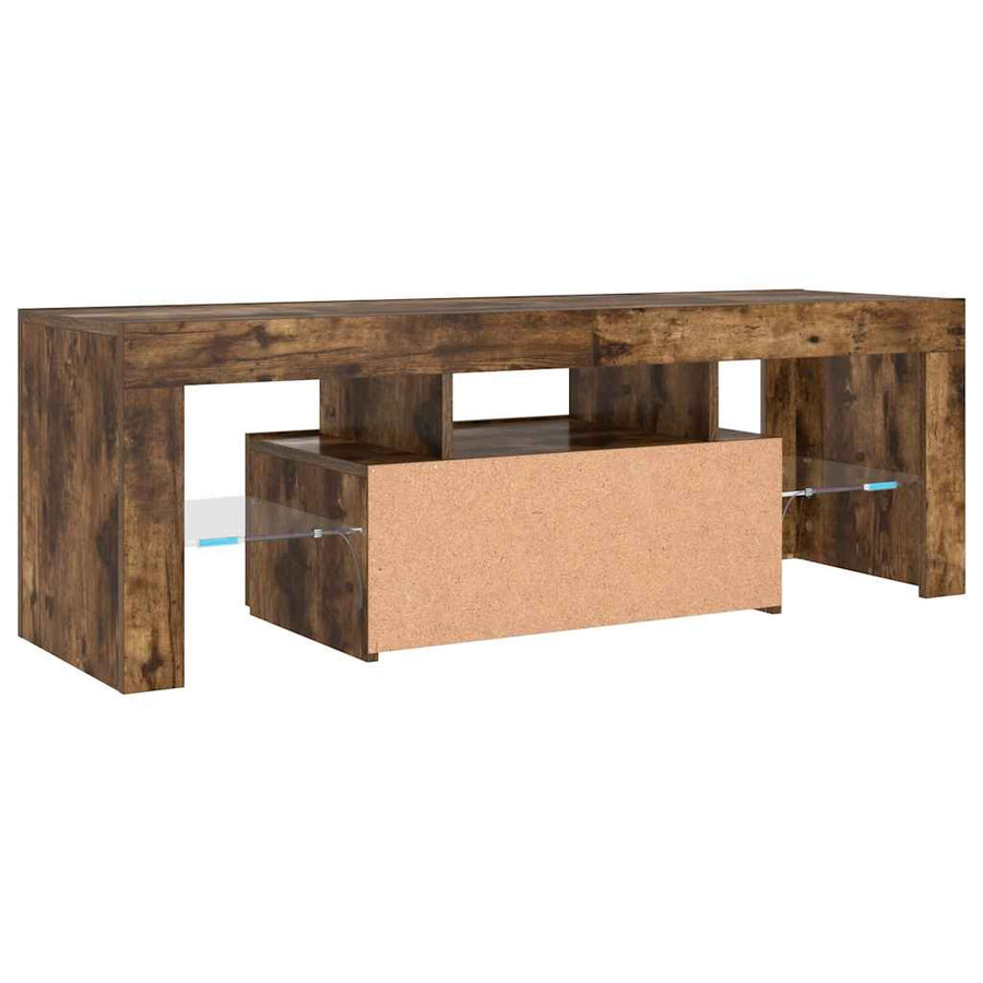 Tv-Meubel Met Led-Verlichting 120X35X40 Cm Gerookt Eikenkleurig