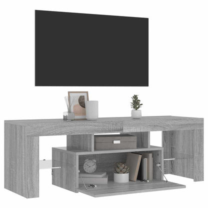 Tv-Meubel Met Led-Verlichting 120X35X40 Cm Grijs Sonoma Eiken