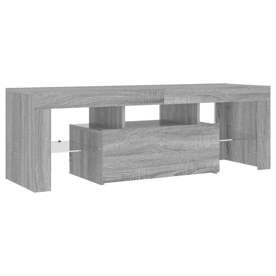 Tv-Meubel Met Led-Verlichting 120X35X40 Cm Grijs Sonoma Eiken