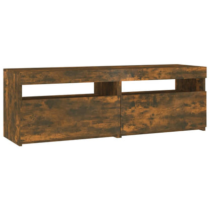 Tv-Meubel Met Led-Verlichting Kleurig 1 120 x 35 x 40 cm Gerookt eiken