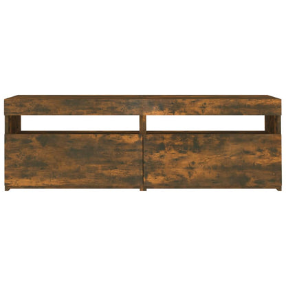 Tv-Meubel Met Led-Verlichting Kleurig 1 120 x 35 x 40 cm Gerookt eiken