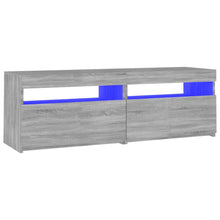 Tv-Meubel Met Led-Verlichting Eiken 1 120 x 35 x 40 cm Grijs sonoma