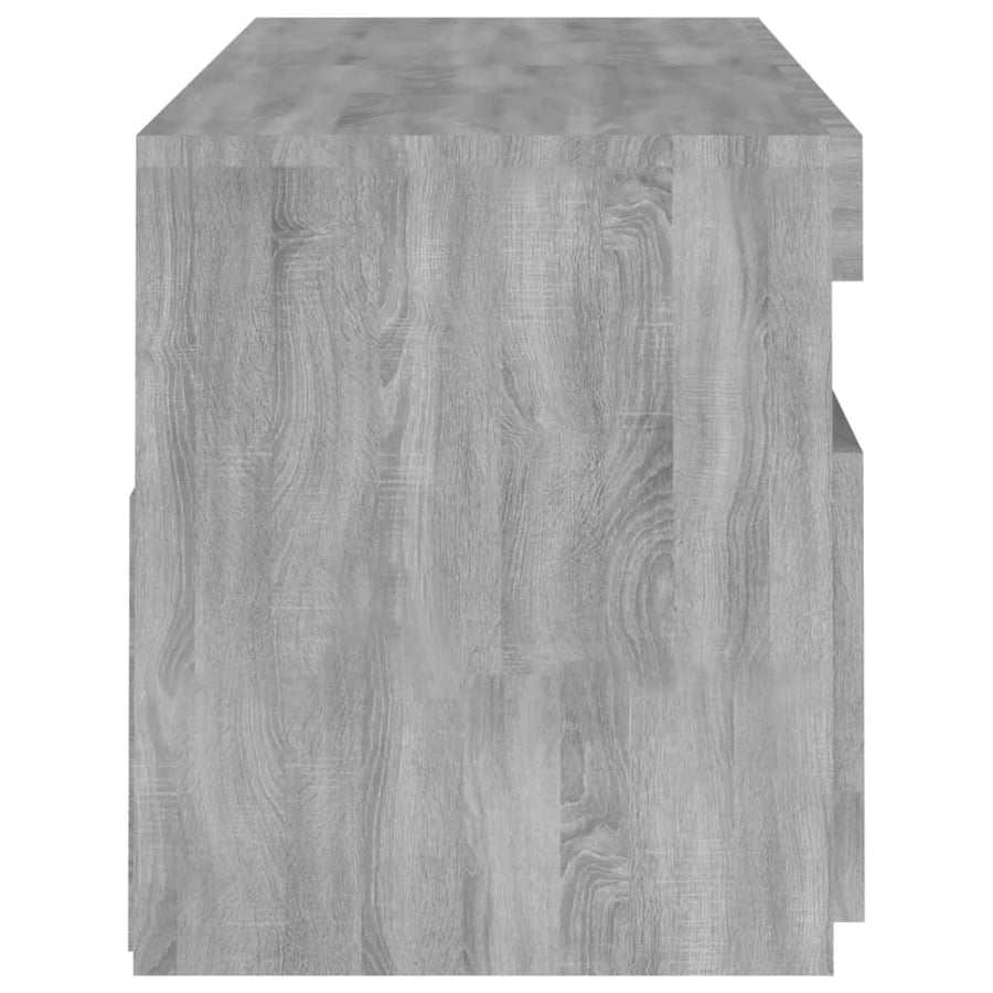 Tv-Meubel Met Led-Verlichting Eiken 1 120 x 35 x 40 cm Grijs sonoma