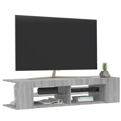 Tv-Meubel Met Led-Verlichting 35X39X30 Cm Eiken Grijs sonoma