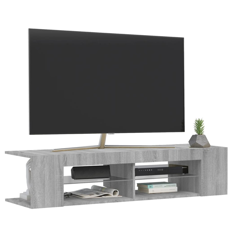 Tv-Meubel Met Led-Verlichting 35X39X30 Cm Eiken Grijs sonoma