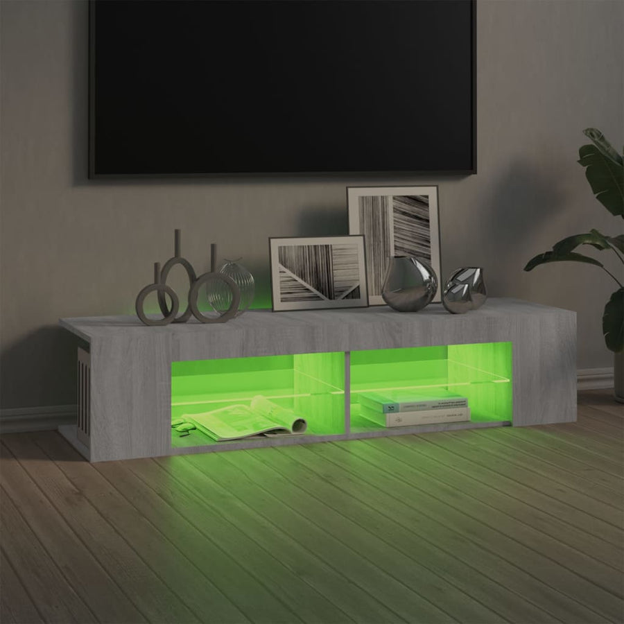 Tv-Meubel Met Led-Verlichting 35X39X30 Cm Eiken Grijs sonoma