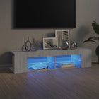 TV cabinet with LED lighting 135x39x30 cm grey Sonoma oak