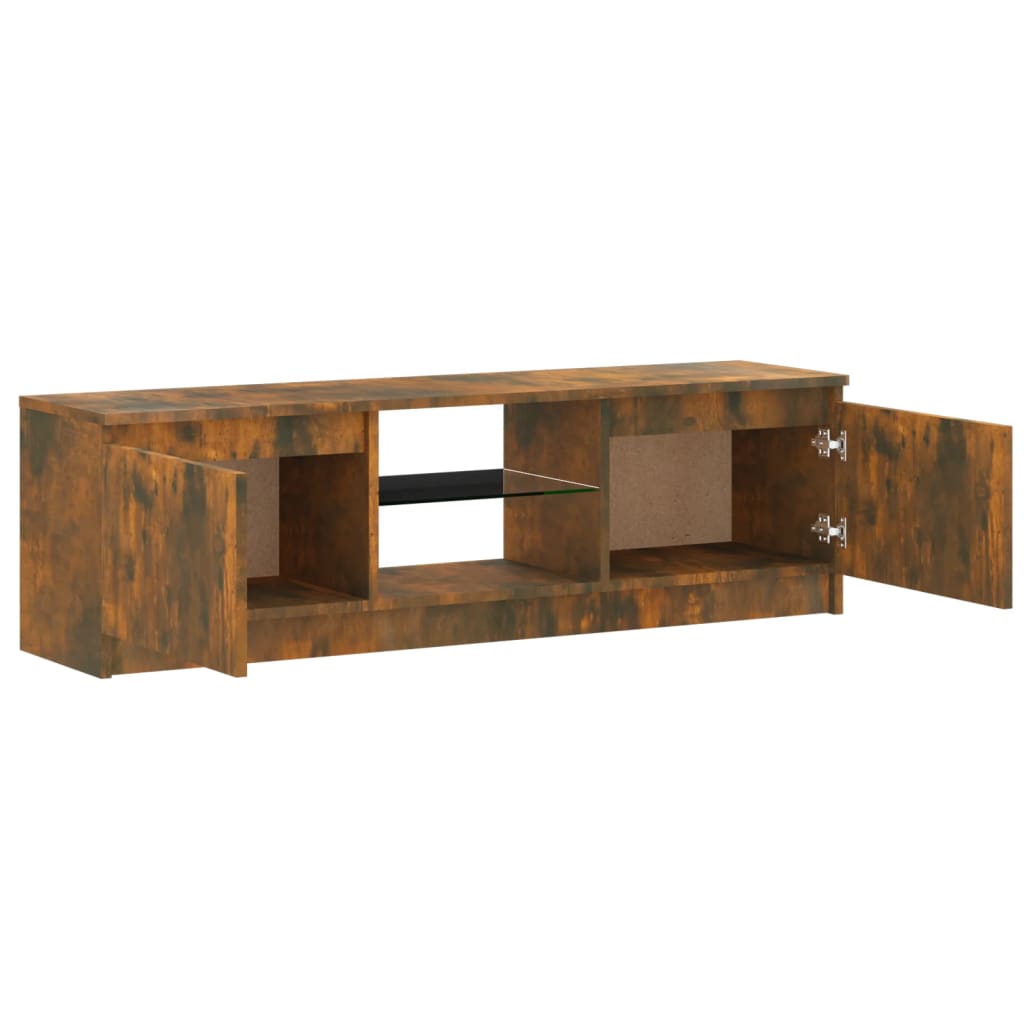 Tv-Meubel Met Led-Verlichting 20X30X35,5 Cm Kleur 120 x 30 x 35.5 cm Gerookt eiken