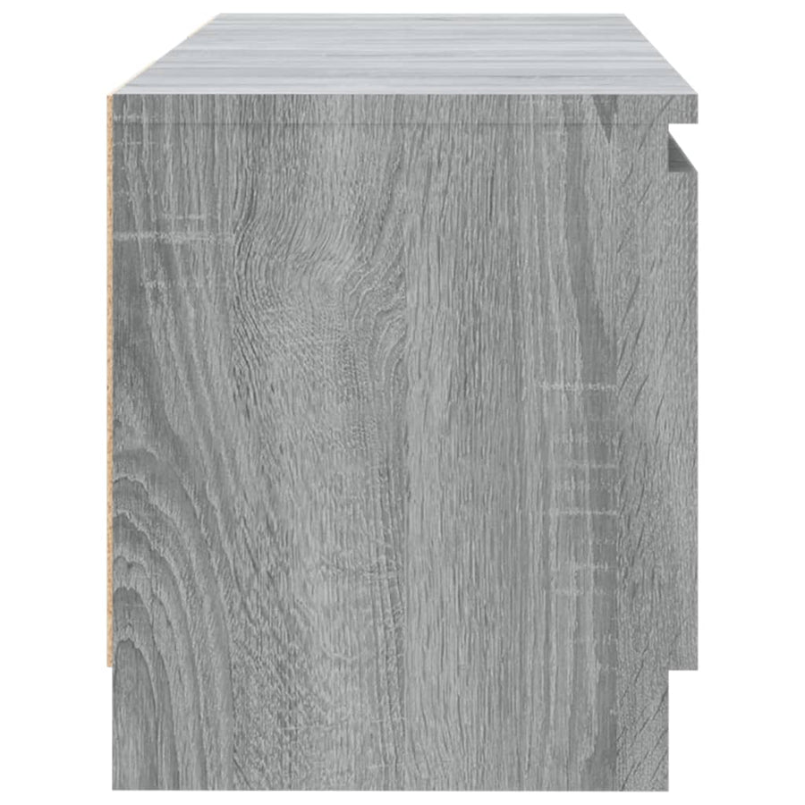 Tv-Meubel Met Led-Verlichting 20X30X35,5 Cm Eiken 120 x 30 x 35.5 cm Grijs sonoma