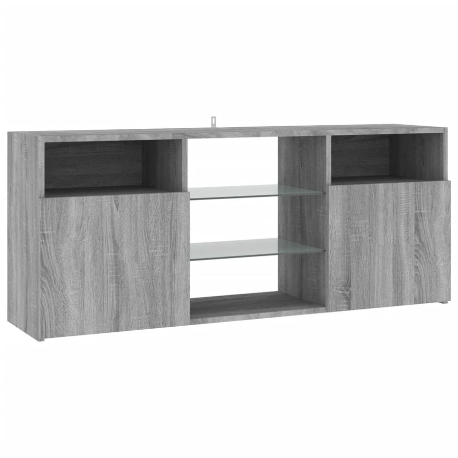 Tv-meubel met LED-verlichting 120x30x50 cm grijs sonoma eiken Grijs sonoma