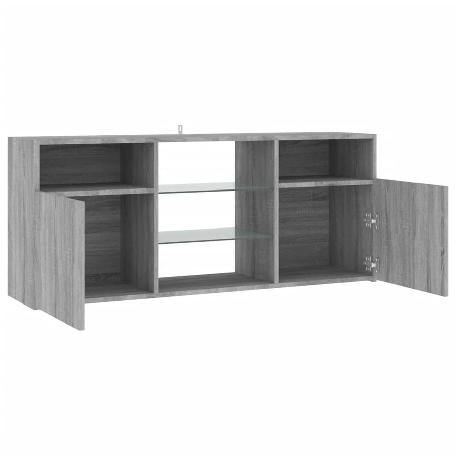 Tv-meubel met LED-verlichting 120x30x50 cm grijs sonoma eiken Grijs sonoma