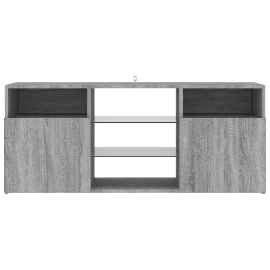 Tv-meubel met LED-verlichting 120x30x50 cm grijs sonoma eiken Grijs sonoma