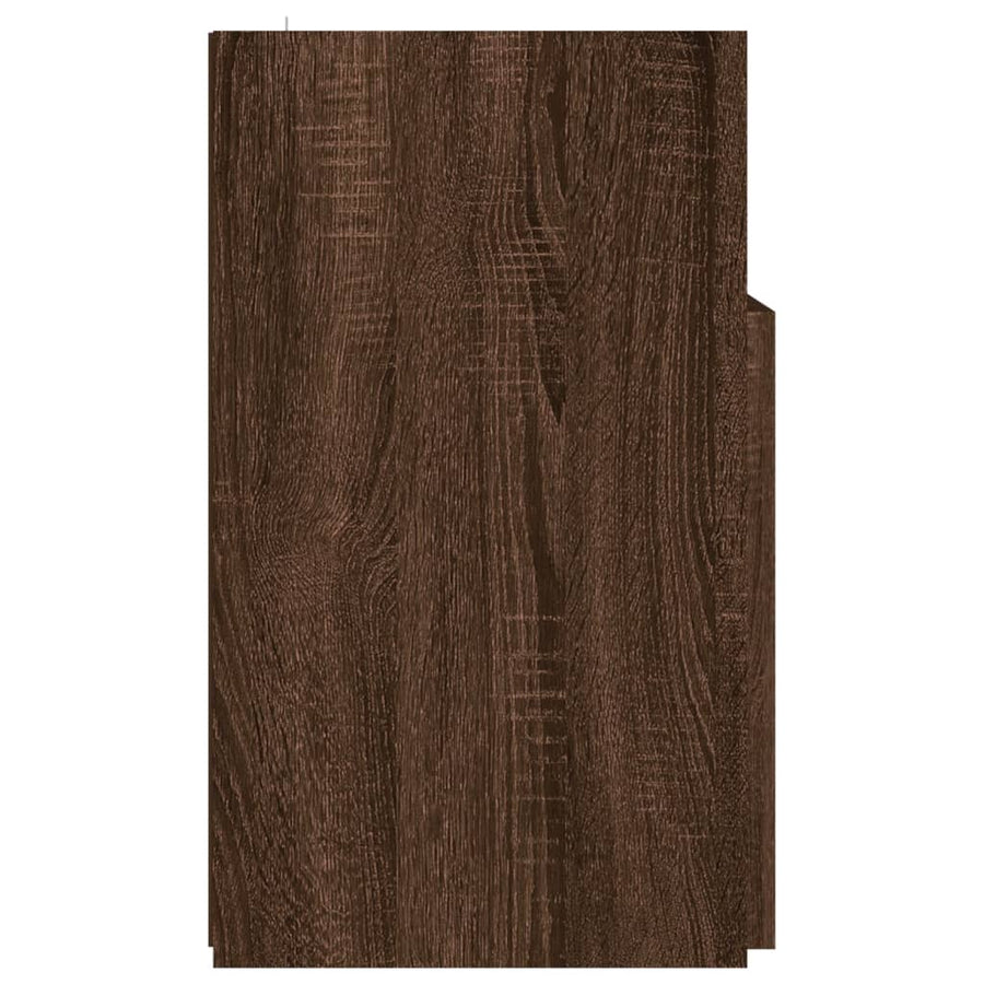 Tv-meubel met LED-verlichting 120x30x50 cm bruin eikenkleur bruin eikenkleur