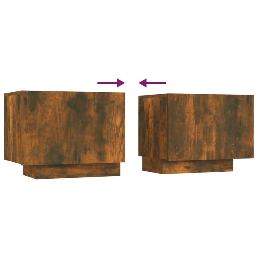 Tv-Meubel 00X35X40 Cm Bewerkt Hout Kleurig Gerookt eiken