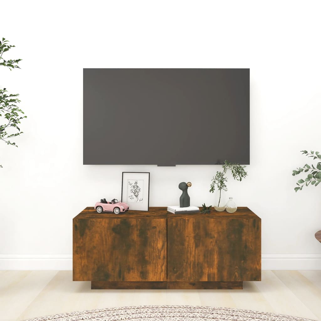 Tv-Meubel 00X35X40 Cm Bewerkt Hout Kleurig Gerookt eiken