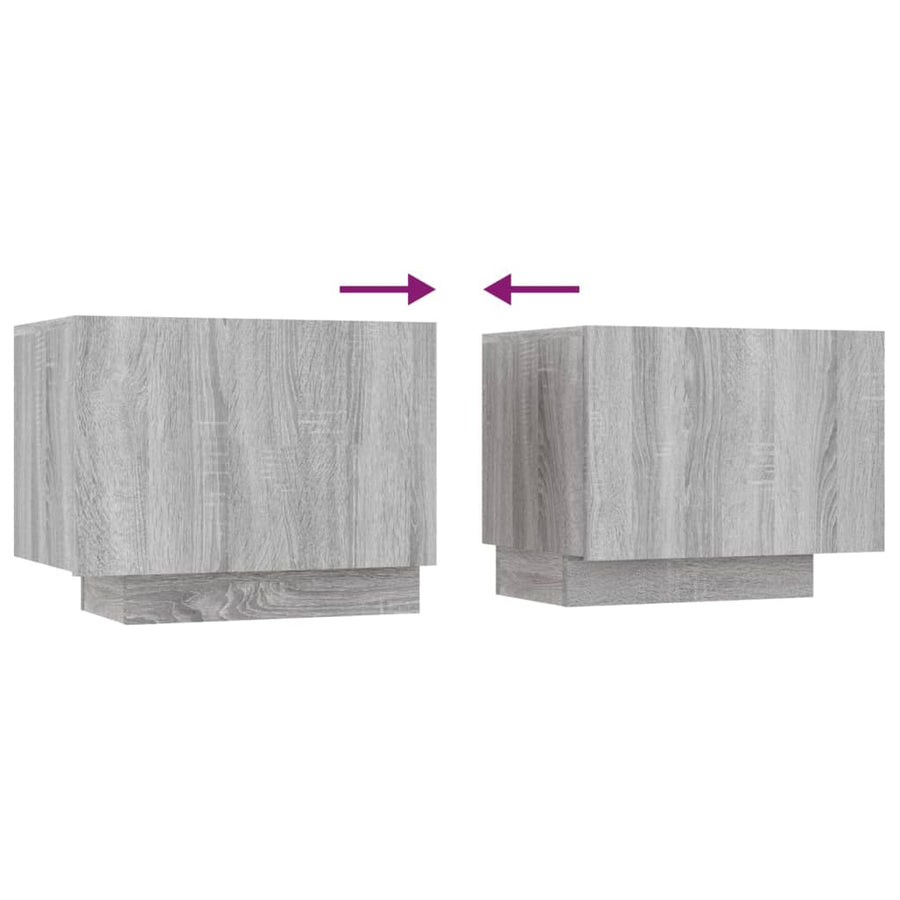 Tv-Meubel 00X35X40 Cm Bewerkt Hout Eikenkleurig Grijs sonoma