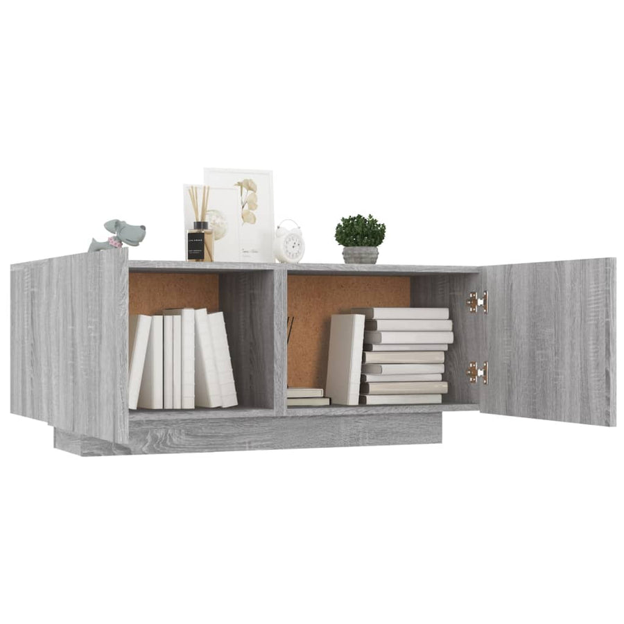 Tv-Meubel 00X35X40 Cm Bewerkt Hout Eikenkleurig Grijs sonoma