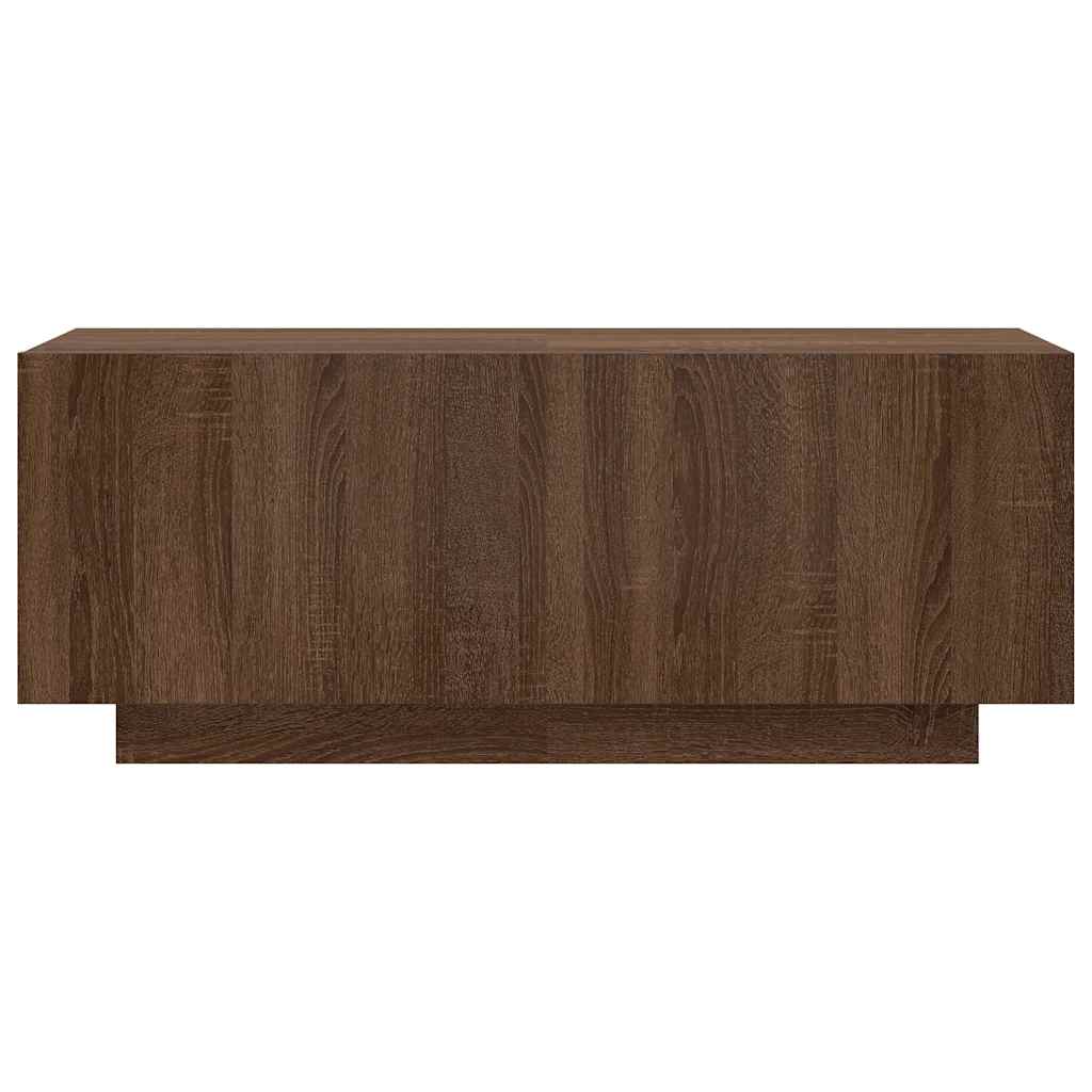 Tv-meubel 100x35x40 cm bewerkt hout bruin eikenkleur