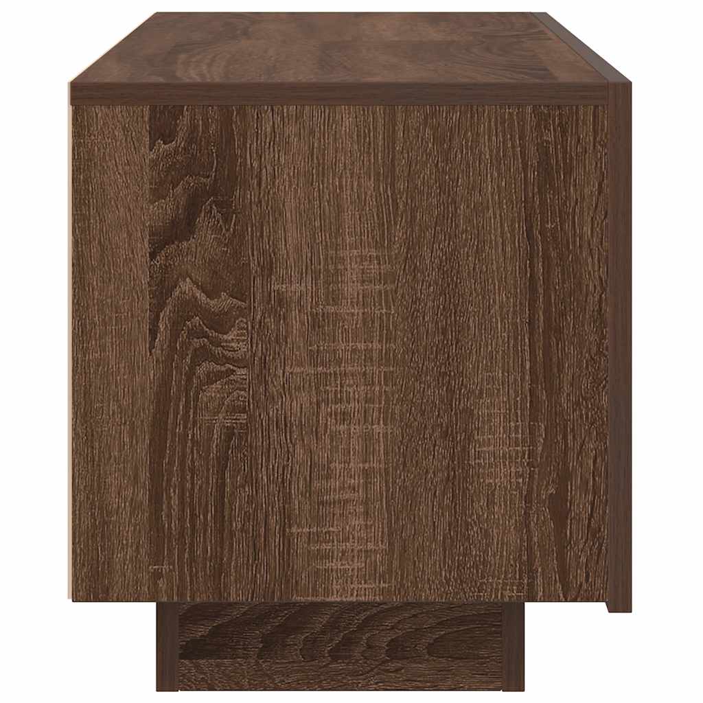 Tv-meubel 100x35x40 cm bewerkt hout bruin eikenkleur
