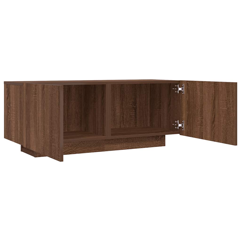 Tv-meubel 100x35x40 cm bewerkt hout bruin eikenkleur