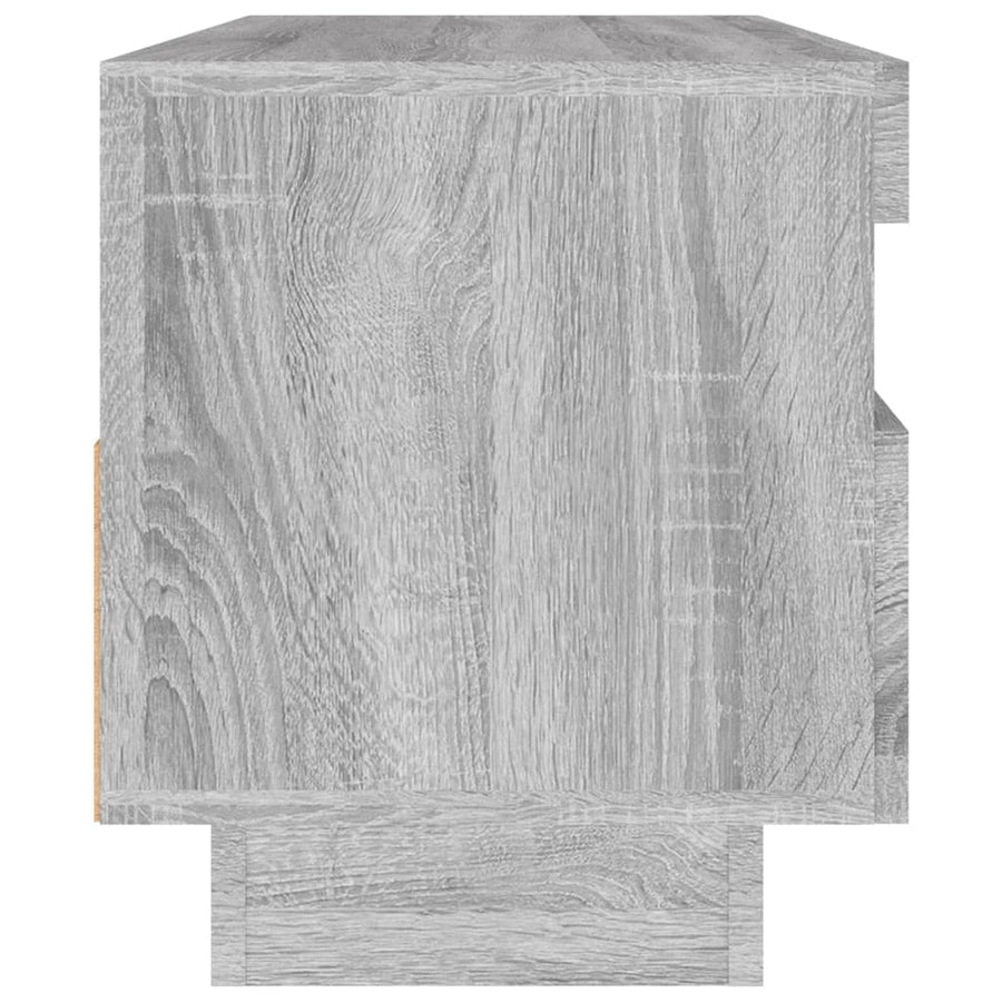 Tv-Meubel Met Led-Verlichting Eiken 100 x 35 x 40 cm Grijs sonoma