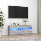 Tv-meubel 100x35x40 cm grijs sonoma eiken LED