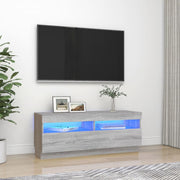 Tv-meubel 100x35x40 cm grijs sonoma eiken LED