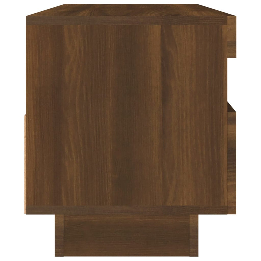 Tv-Meubel Met Led-Verlichting 100 x 35 x 40 cm bruin eikenkleur