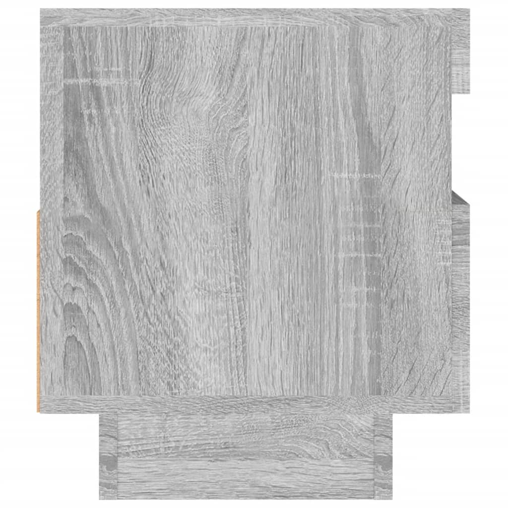Tv-Meubel Met Led-Verlichting Eiken 80 x 35 x 40 cm Grijs sonoma