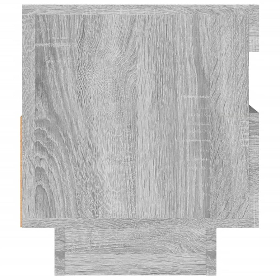 Tv-Meubel Met Led-Verlichting Eiken 80 x 35 x 40 cm Grijs sonoma