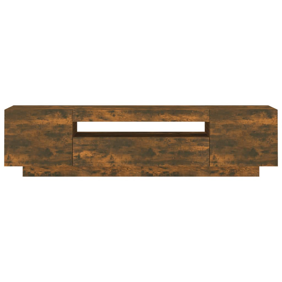 Tv-Meubel Met Led-Verlichting 60X35X40 Cm Kleurig Gerookt eiken