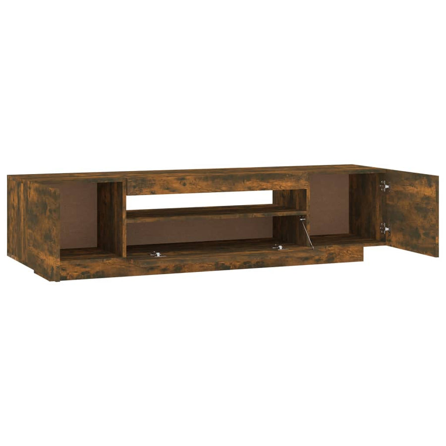 Tv-Meubel Met Led-Verlichting 60X35X40 Cm Kleurig Gerookt eiken