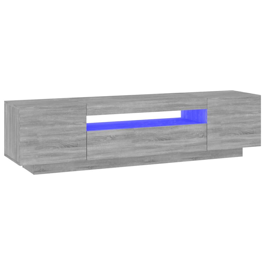 Tv-Meubel Met Led-Verlichting 60X35X40 Cm Eiken Grijs sonoma