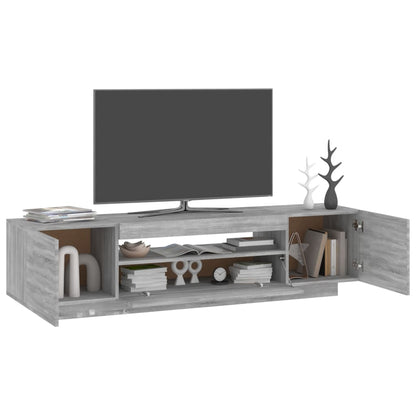 Tv-Meubel Met Led-Verlichting 60X35X40 Cm Eiken Grijs sonoma