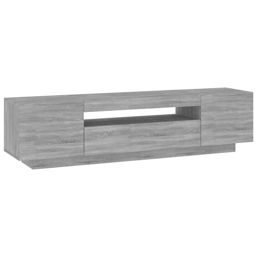Tv-Meubel Met Led-Verlichting 60X35X40 Cm Eiken Grijs sonoma