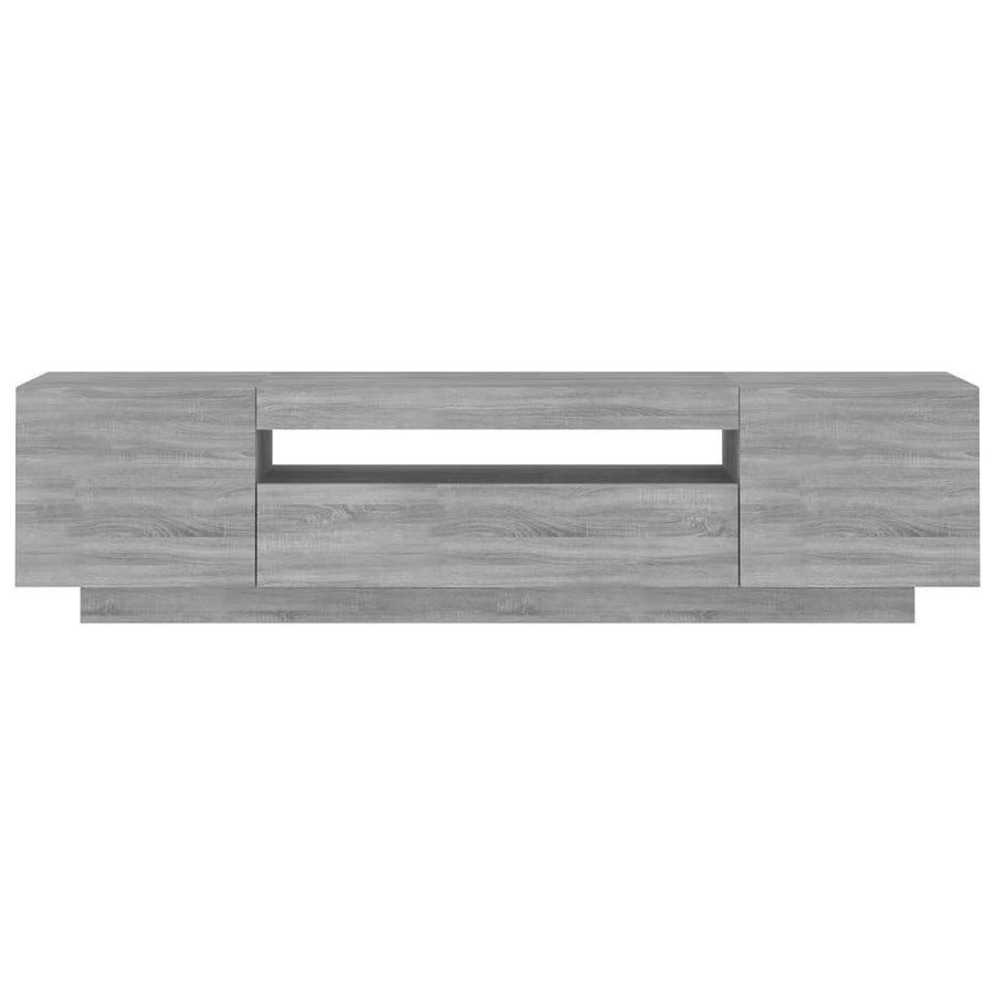 Tv-Meubel Met Led-Verlichting 60X35X40 Cm Eiken Grijs sonoma