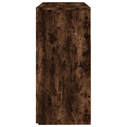 Dressoir met LED-verlichting 80x35x75 cm bruin eiken 80 x 35 x 75 cm Gerookt eiken