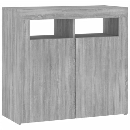 Dressoir met LED-verlichting 80x35x75 cm grijs sonoma eiken 80 x 35 x 75 cm Grijs sonoma