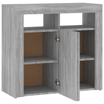 Dressoir met LED-verlichting 80x35x75 cm grijs sonoma eiken 80 x 35 x 75 cm Grijs sonoma
