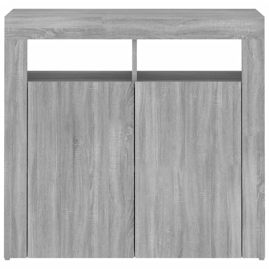 Dressoir met LED-verlichting 80x35x75 cm grijs sonoma eiken 80 x 35 x 75 cm Grijs sonoma