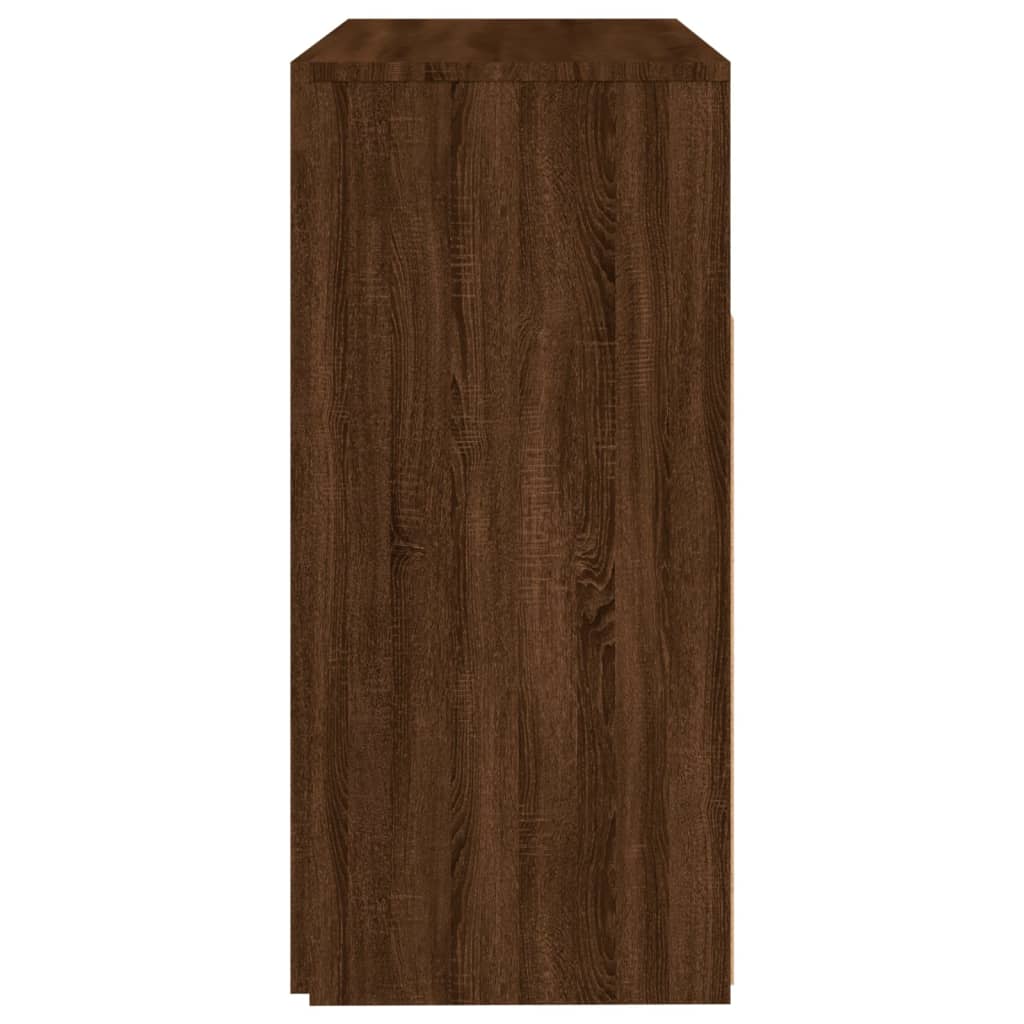 Dressoir met LED-verlichting 80x35x75 cm bruin eiken 80 x 35 x 75 cm bruin eikenkleur