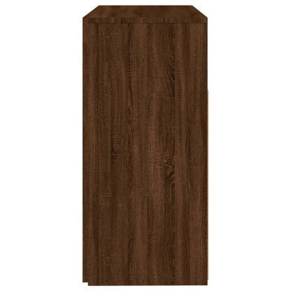 Dressoir met LED-verlichting 80x35x75 cm bruin eiken 80 x 35 x 75 cm bruin eikenkleur