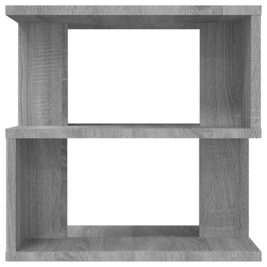 Bijzettafel 40x40x40 cm bewerkt hout grijs sonoma eikenkleurig