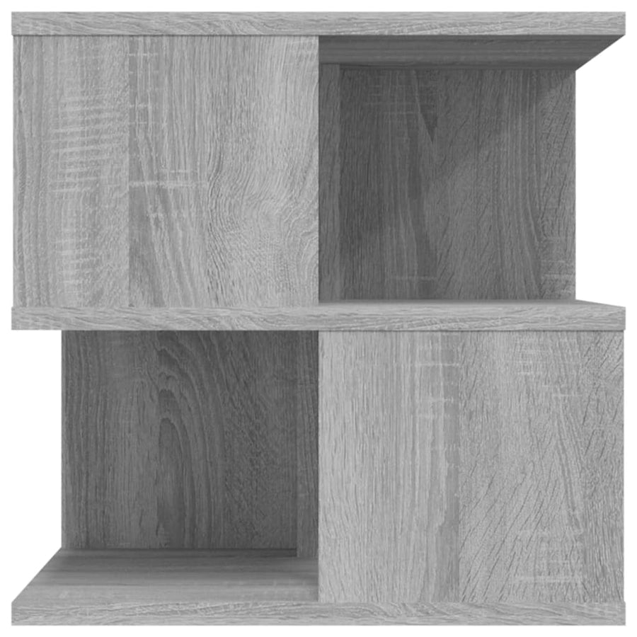 Bijzettafel 40x40x40 cm bewerkt hout grijs sonoma eikenkleurig