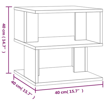 Bijzettafel 40x40x40 cm bewerkt hout grijs sonoma eikenkleurig